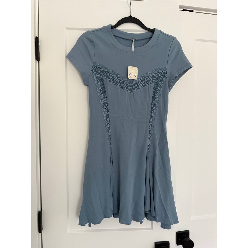 $128 New Free people Cruz Mini Dress - Blue - size 2